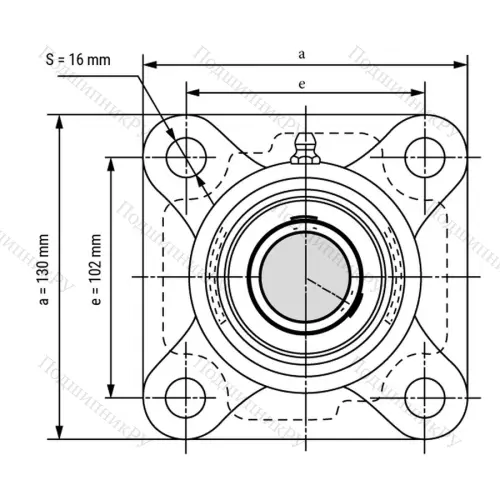 Подшипниковый узел SS-UCF 208 - Вал: 40 мм от производителя  LPZ