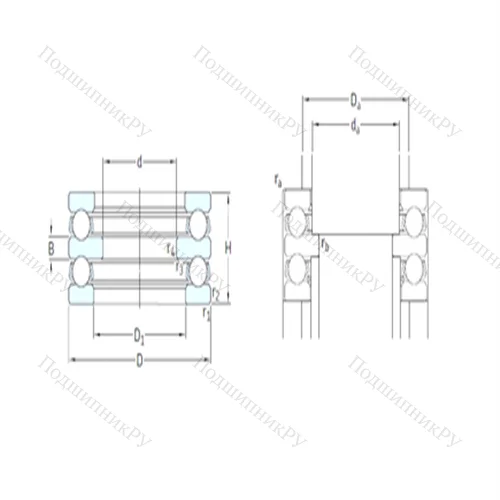 Подшипник шариковый упорный 52211 от производителя  SKF