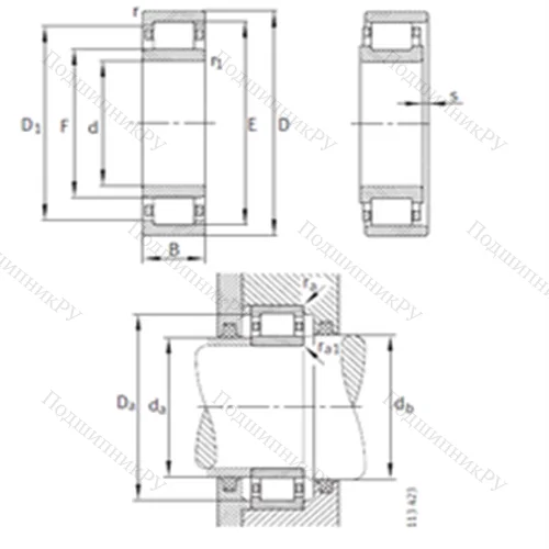 Подшипник роликовый радиальный NU 10/560-M 1 от производителя  FAG