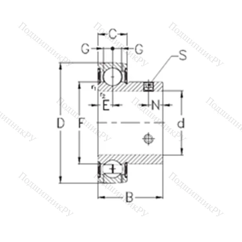 Подшипник шариковый радиальный GAY 20-NPPB