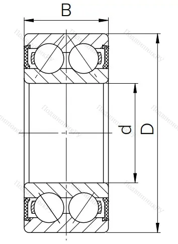 Радиально-упорный шариковый подшипник 3056213 2RS (3213 2RS) в Саратове