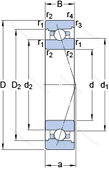 Подшипник 7017 CB/P 4A