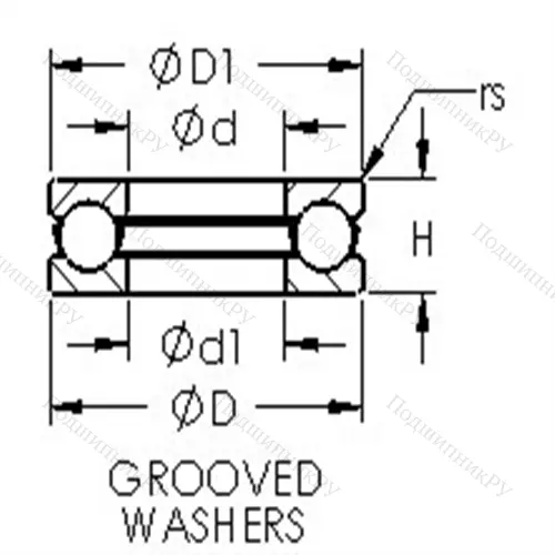 Подшипники шариковые упорные 51256M от производителя  AST Подшипники шариковые упорные 51256M от производителя  AST
