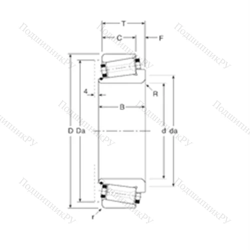 Подшипник роликовый радиально-упорный 131093X/131158X