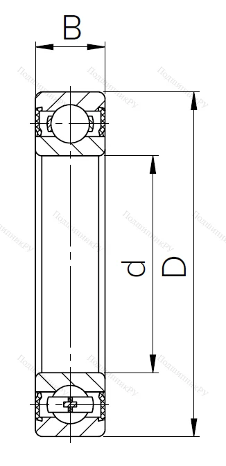 Шариковый однорядный подшипник 180304 T (6304 2RST) в Саратове