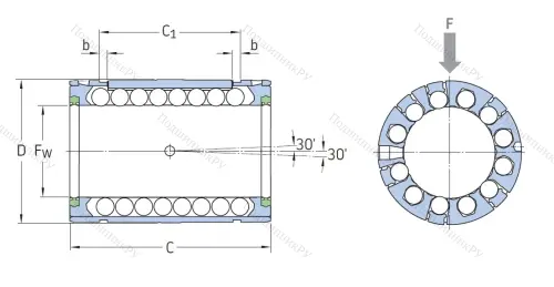Подшипник линейный LBCD 20 D-2LS в Саратове