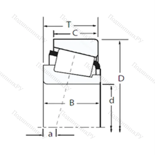 Подшипник роликовый радиально-упорный 30303 от производителя  TIMKEN
