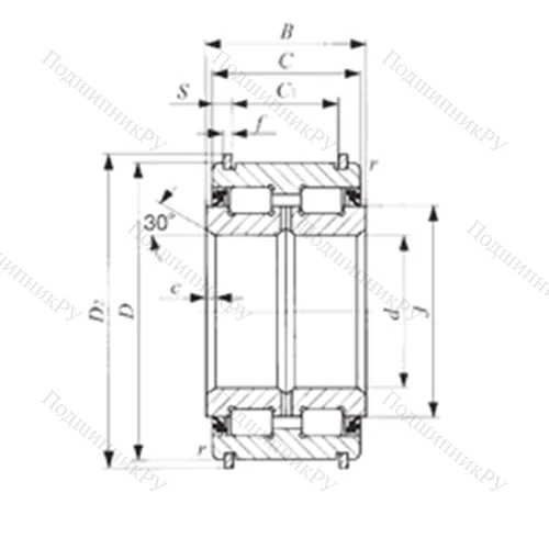 Подшипник роликовый радиальный NAS 5026UUNR