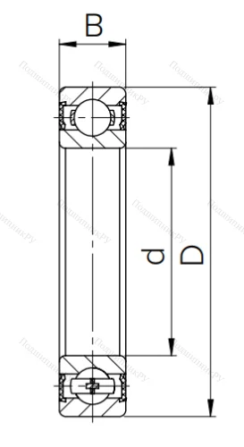 Шариковый однорядный подшипник 180311 (6311 2RS) в Саратове