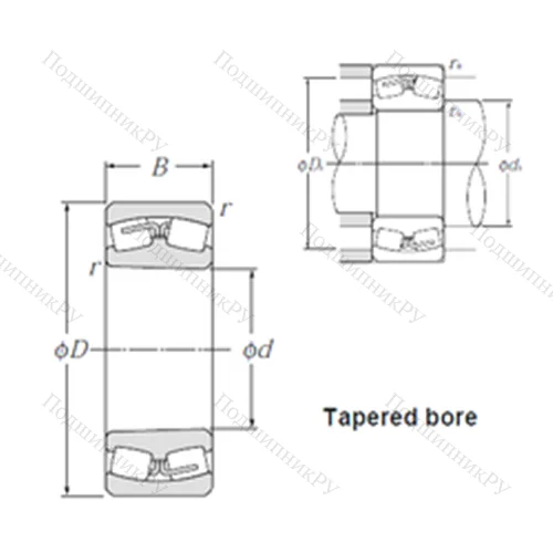 Подшипник роликовый радиальный самоцентрирующийся 239/900K от производителя  NTN Подшипник роликовый радиальный самоцентрирующийся 239/900K от производителя  NTN