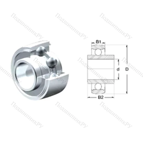 Подшипник шариковый радиальный SUC 201