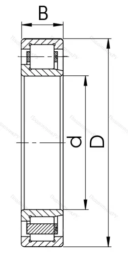 Цилиндрический роликовый подшипник 42516 Л (NJ 2216 M) в Саратове