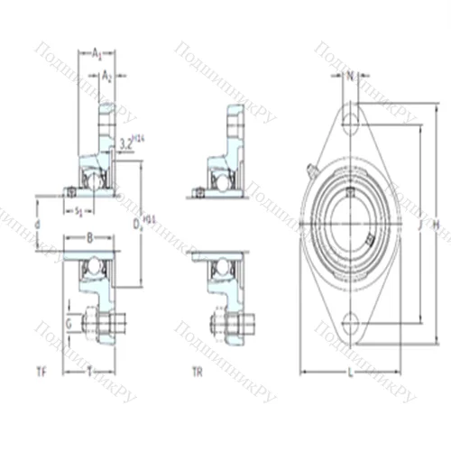 Подшипниковый узел шариковый радиальный FYTB 40 WF