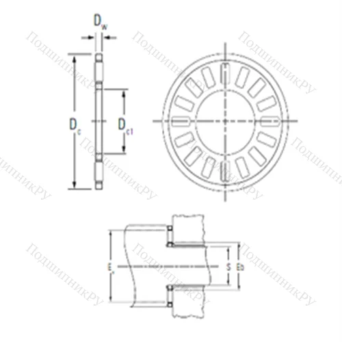 Подшипник игольчатый упорный NTA-1220