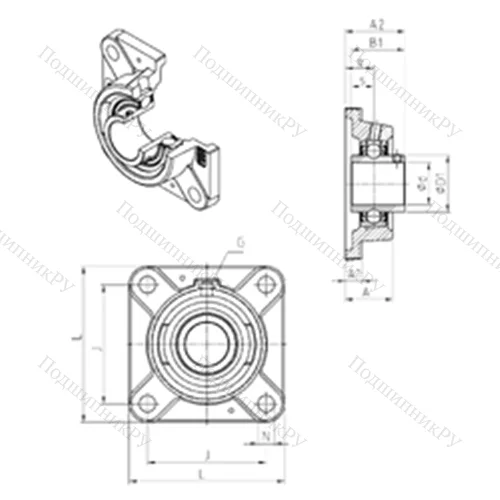 Подшипниковый узел шариковый радиальный UCFE 203