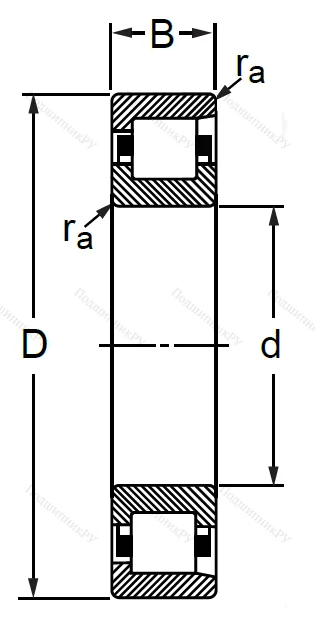 Цилиндрический роликовый подшипник 12115 (NF 1015)