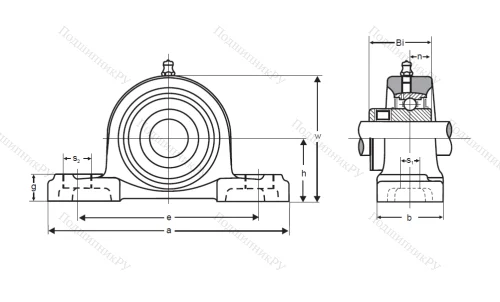 Подшипниковый узел UKP 208 в Саратове
