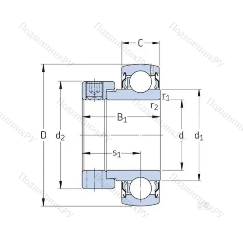 Корпусный подшипник YET 205-014 в Саратове