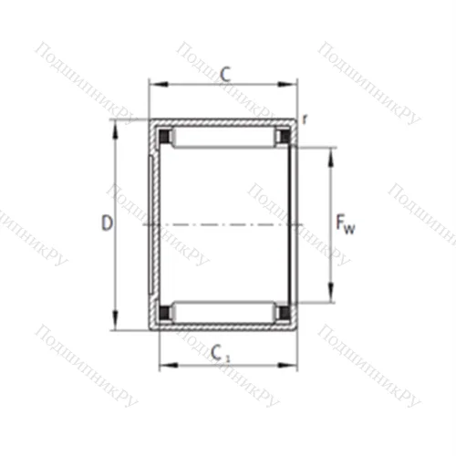 Подшипник игольчатый радиальный BCE 2610 от производителя  INA Подшипник игольчатый радиальный BCE 2610 от производителя  INA
