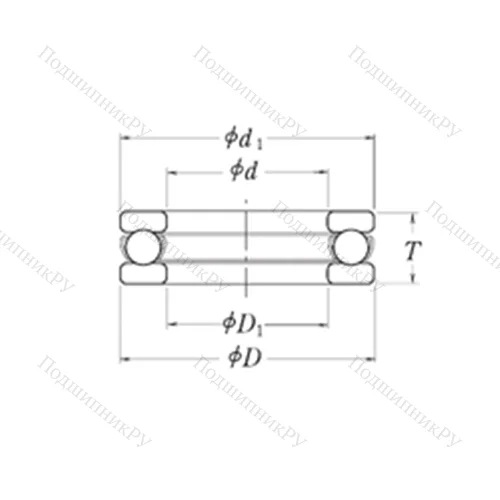 Подшипник шариковый упорный XLT 7