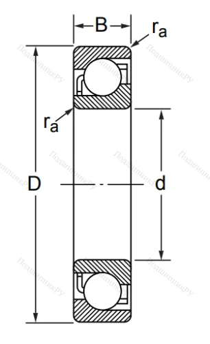 Радиально-упорный шариковый подшипник 7211 AC/DT (446211 Е ГОСТ) в Саратове