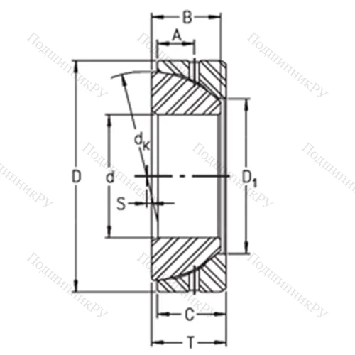 Подшипник скольжения сферический GE 150SX