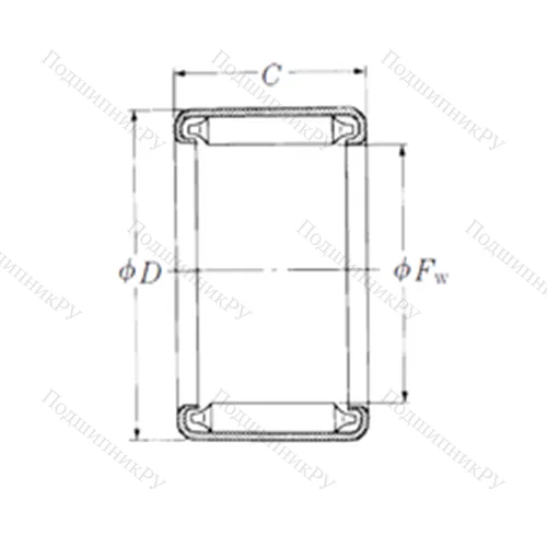 Подшипник игольчатый радиальный B-47 от производителя  NSK Подшипник игольчатый радиальный B-47 от производителя  NSK