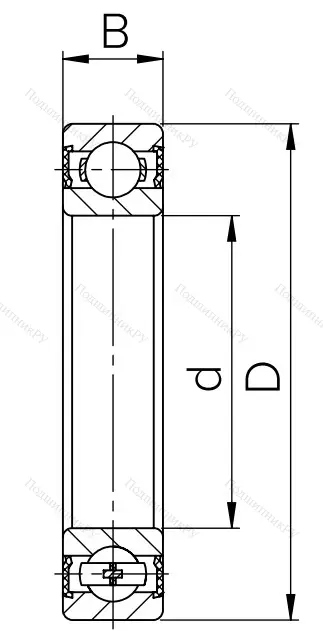 Шариковый однорядный подшипник 1000810 2RS (61810 2RS) в Саратове