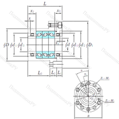 Подшипник шариковый упорно-радиальный BSU 3062BDFD - T