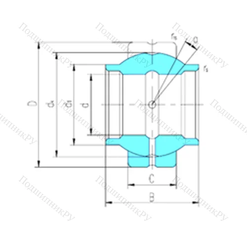 Подшипник скольжения сферический GEWZ 101ES от производителя  LS