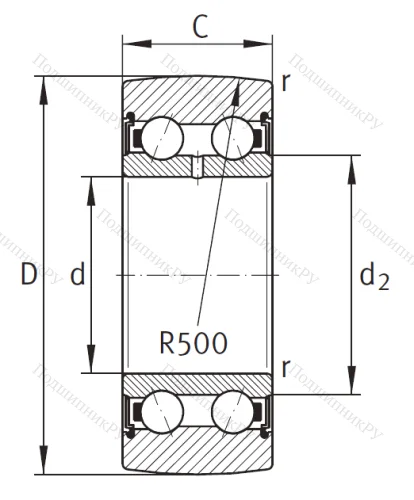 Подшипник LR 5200 X 2Z от производителя  INA