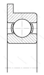 Подшипник  840036 размер 6x22x7 от производителя  ГПЗ-16