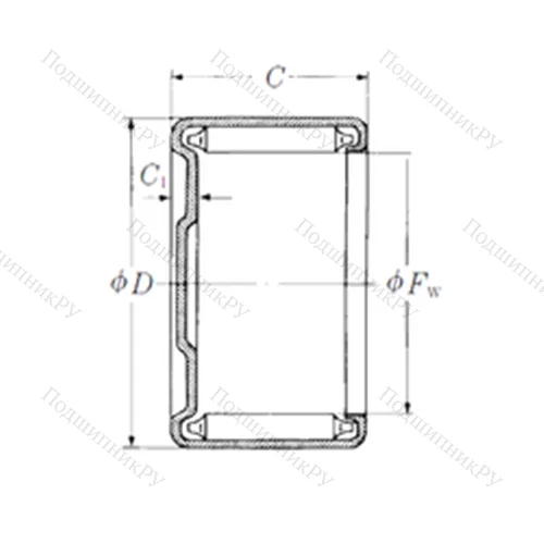 Подшипник игольчатый радиальный MH-20201