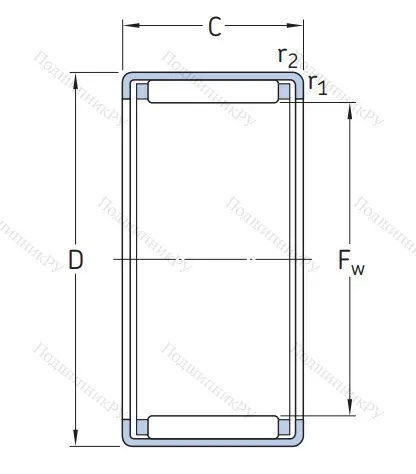 Игольчатый подшипник HK 1312 от производителя  SKF