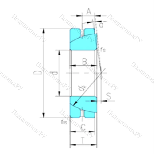 Подшипник скольжения сферический GACZ 57S от производителя  LS