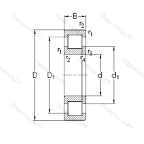Подшипник роликовый радиальный NUP 2326-E-MPA