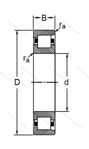 Цилиндрический роликовый подшипник 102209 (N 209 V) в Саратове