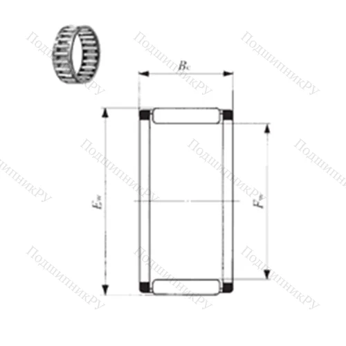Подшипник игольчатый радиальный KT 162420 от производителя  IKO Подшипник игольчатый радиальный KT 162420 от производителя  IKO