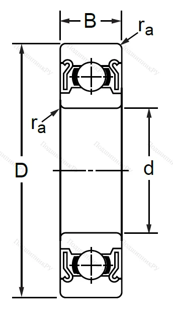 Однорядный шариковый подшипник SS 6012 ZZ (80112 Ю ГОСТ) в Саратове