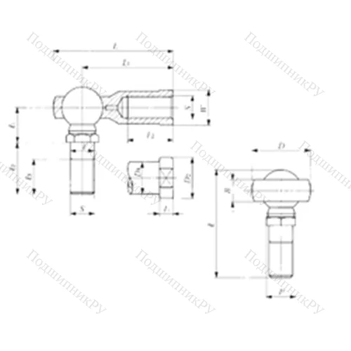 Подшипник скольжения сферический LHS 16