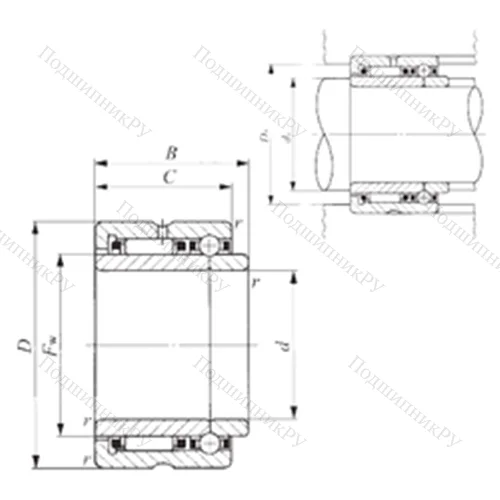 Подшипник комбинированный NATB 5909