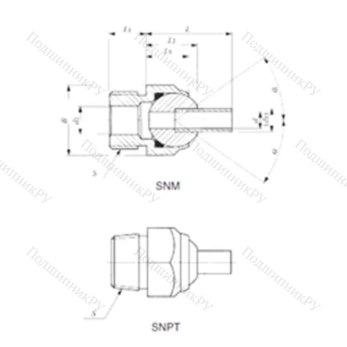 Подшипник скольжения сферический SNM 20-50