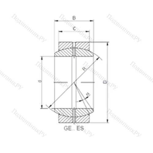 Подшипник скольжения сферический GE 008 ES от производителя  CX