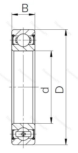 Шариковый однорядный подшипник 1000803 ZZ (61803 ZZ) в Саратове