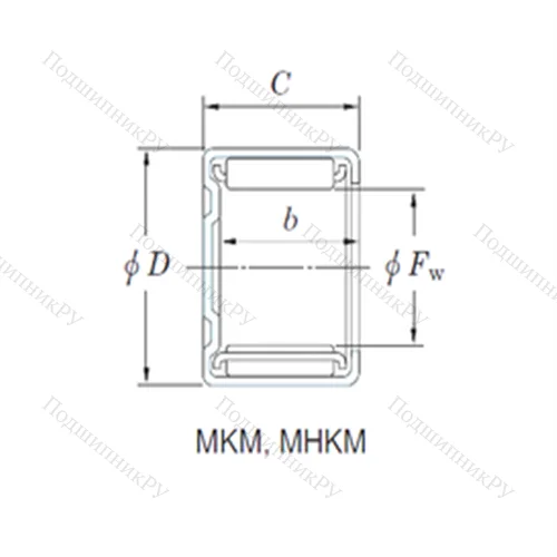 Подшипник игольчатый радиальный 50MKM 5820