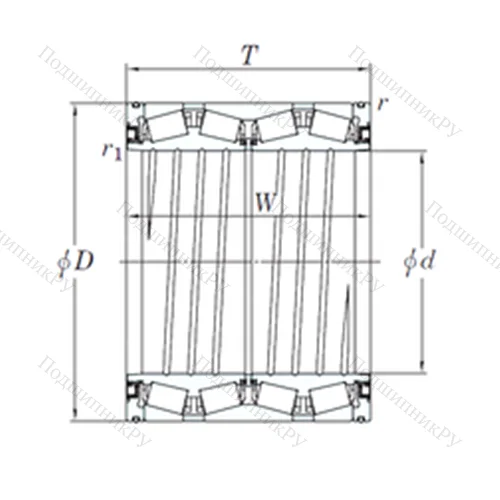 Подшипник роликовый радиально-упорный 47TS 483229-1 от производителя  KOYO Подшипник роликовый радиально-упорный 47TS 483229-1 от производителя  KOYO