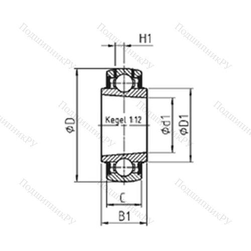 Подшипник шариковый радиальный UK 210 от производителя  SNR
