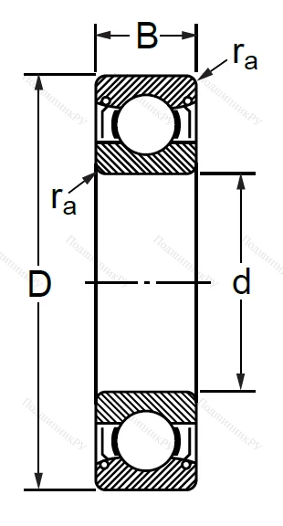 Шариковый однорядный подшипник 80103 (6003 ZZ) в Саратове