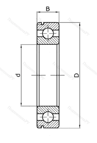 Шариковый однорядный подшипник 50307 (6307 N) в Саратове