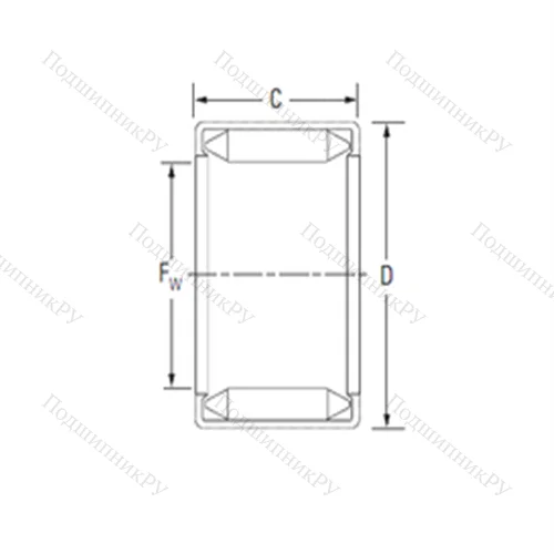 Подшипник игольчатый радиальный B 55 от производителя  KOYO Подшипник игольчатый радиальный B 55 от производителя  KOYO